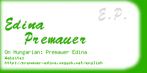 edina premauer business card